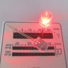 8 мм красная соломенная шляпа светодиодный светодиод ультра яркая лампа бусина плагин DIY Kit практический широкий угол 8 мм 50 шт./партия