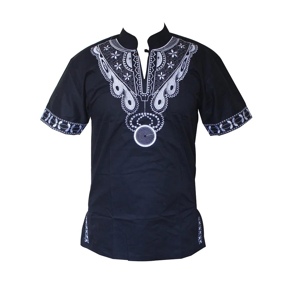 Дашики Мужская рубашка африканская Высокая блуза в этническом стиле вышитая Анкара футболка - Цвет: o