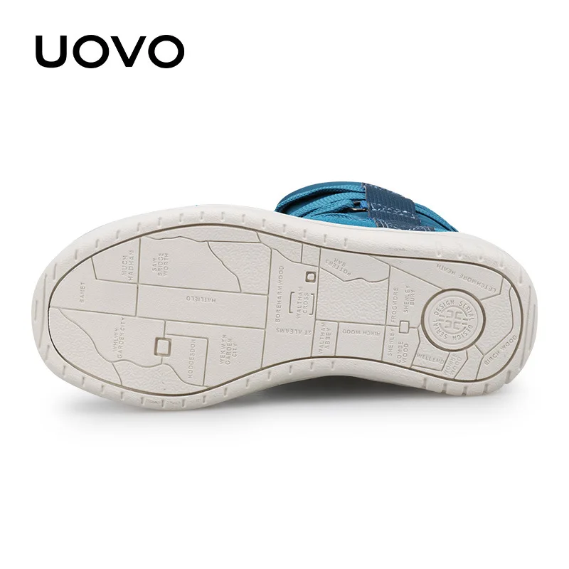 UOVO бренд 2019 детская зимняя обувь модная повседневная спортивная для мальчиков и