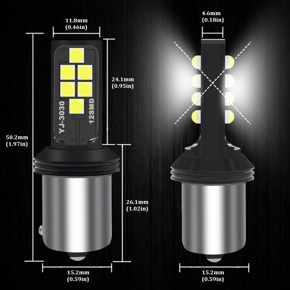 KAMMURI PY21W светодиодный 1156 BAU15S P21 car led фонарь для автомобиля DRL поворотник резервные