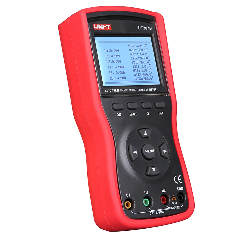 

UNI-T UT267B Auto 3 Intelligent Three Clamp Phase Voltammeter Power Meter w/Phase Sequence Test