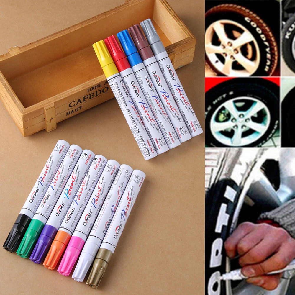 1 Pc Color Metal Oil Rubber Tread Car Tyre Waterproof Paint Marker Pen