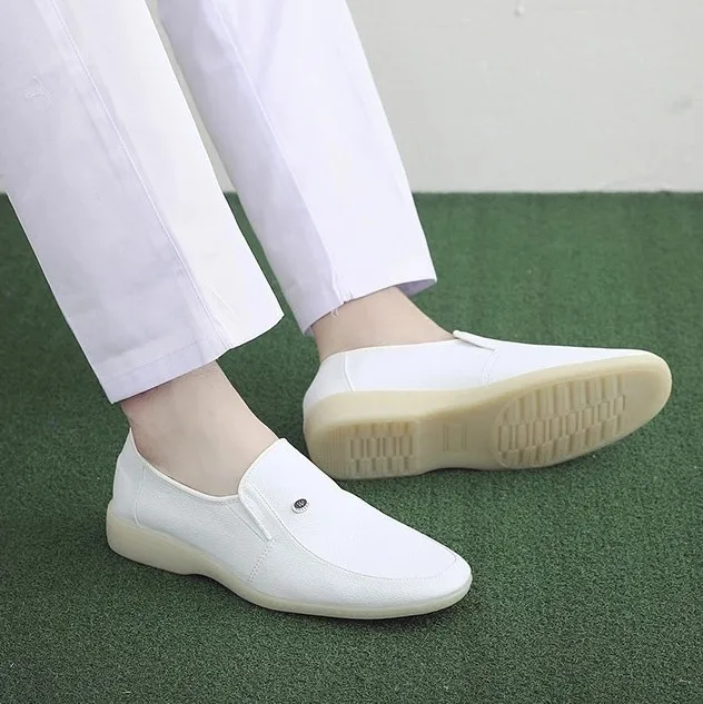 

Spring White shoes Men Doctor Medical shoes 37-45 Flat Soft sole