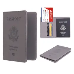THINKTHENDO мульти-карта Обложка для паспорта RFID искусственная кожа Кредитная карта держатель значков кожаный паспорт кошельки ID Обложка чехол