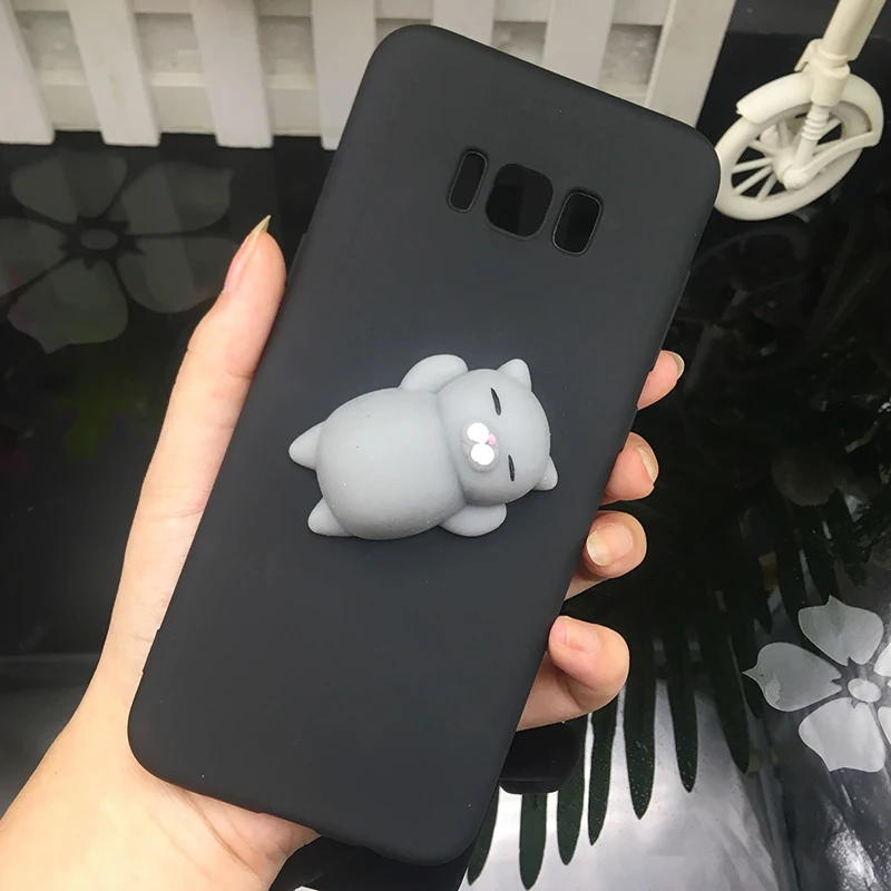 3d Squishy Cat Silicon TPU Soft Cases For Samsung Galaxy S8 S9 plus S7 S6 J3 J5 J7 2017 j510 J710 j310 A6 Candy Back phone Cover (10)