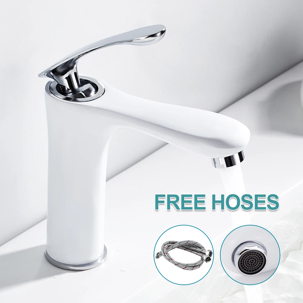 Online Becken Armaturen Elegante Bad Wasserhahn Heißes und Kaltes Wasser Waschbecken Mischbatterie Chrome Finish Messing Wc, Waschbecken Wasser Kran