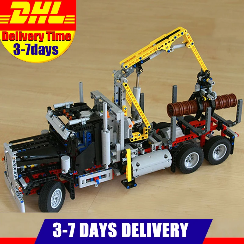 

In Stock Lepin 20059 1338Pcs Technic Mechanical Series The Logging Truck Set Children Building Blocks Bricks Toys Model 9397