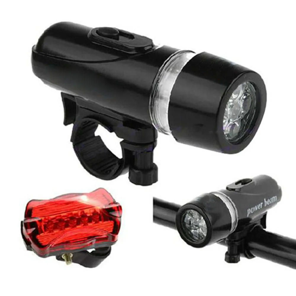

Bike Light Set Bicycle Lantern Kit Mountain Bike Front+Rear Lights Frame Tube Red Lamp Flashlight Torch With Handle Clips hot