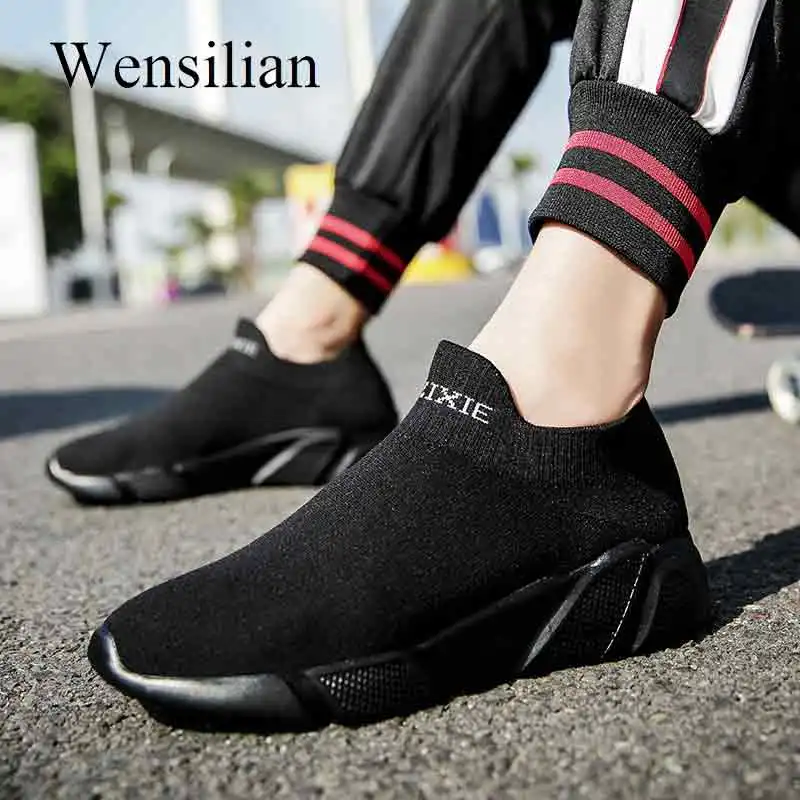 

Sock Shoes Trainers Women Sneakers Slip On Vulcanized Shoes Platform Sneakers Black Sneakers ladies flatsZapatillas Mujer Casual