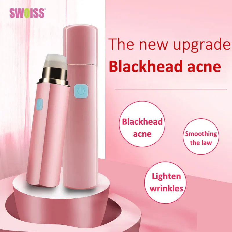 

SWOISS Mini Lipstick Blackhead Cleaner Electric Acne Remover Face Cleansing Pore Cleaner Beauty Instrument Skin Care Tools