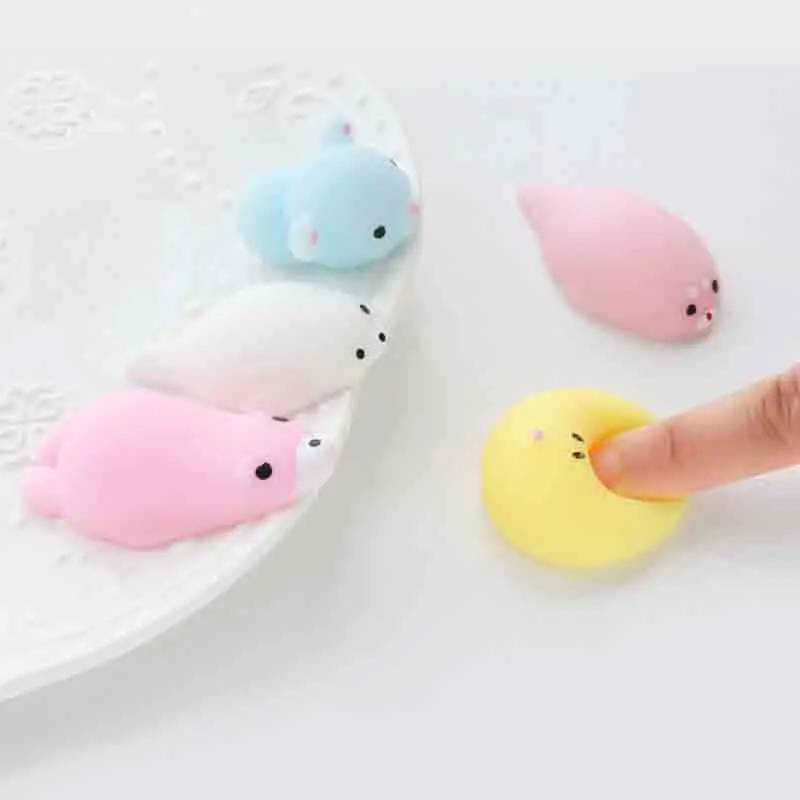 

Colorful Cute Animal Hand Wrist Squeezing Fidget Toys Squishy Mini Stress Relief Squeeze Doll Slow Risng Venting Ball F0518