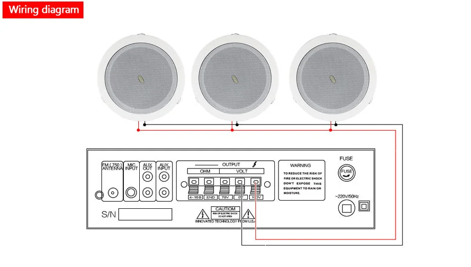 Oupushi TD206A потолочный динамик для фоновых музыкальных динамиков, используемых в ванной комнате водонепроницаемые колонки