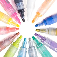 14 цветов/партия креативные акриловые маркерные ручки хайлайтер Водонепроницаемая ручная работа художественные маркеры для художественного дизайна школьного поставщика