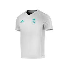 ADIDAS CAMISETA ENTRENAMIENTO REAL MADRID 2017 2018 hombre – camiseta fútbol poliester blanco – camisetas de futbol, real madrid camiseta