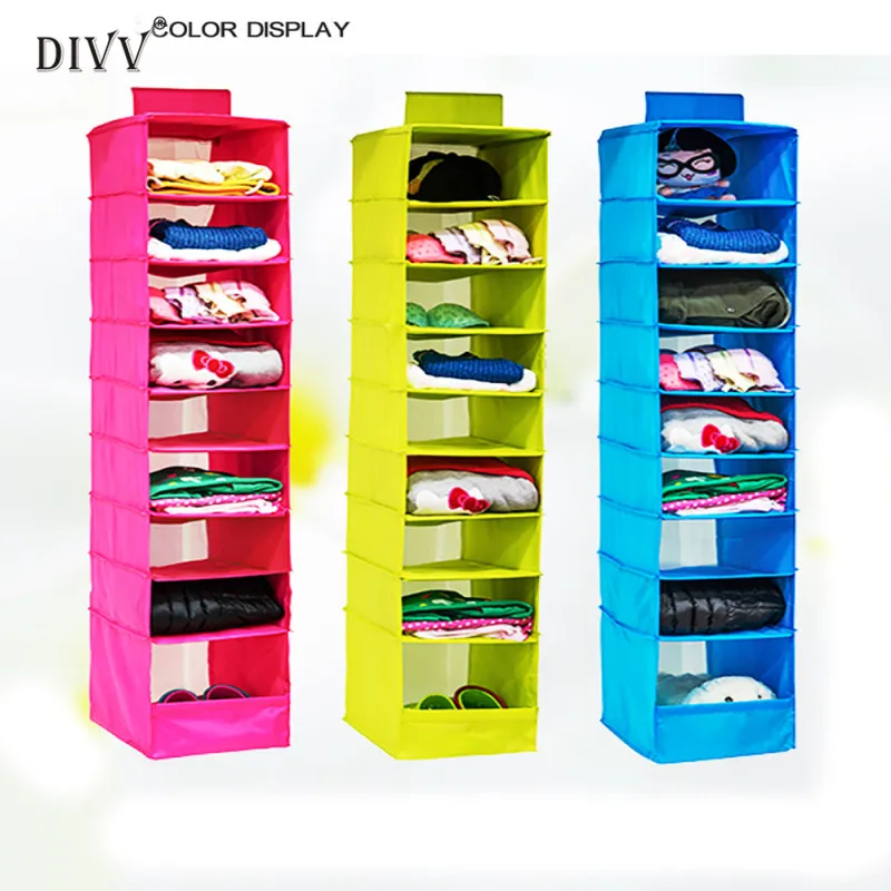 DIVV 9 Section Shelves Shoe Cloth Book Organizer Bag Storage Easy