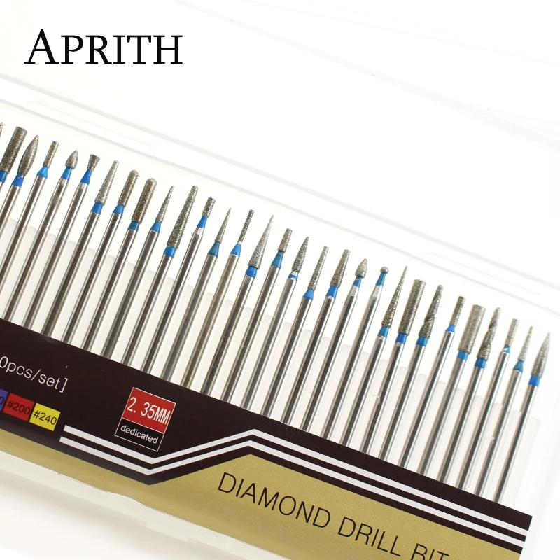 

30pc/box Diamond Nail Drill Bit Set Mills Cutter Rotary Tools Electric Apparatus for Manicure Cutter Accessories Nail Files