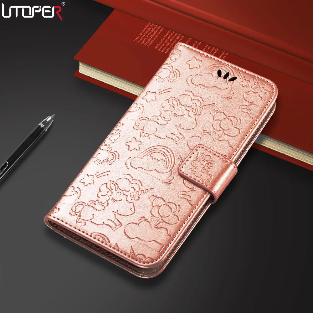 

UTOPER Unicorn Case For LG K10 2017 Case EU version Leather PU Wallet Phone Bag For LG K4 2017 Case For LG K8 2017 Flip Case