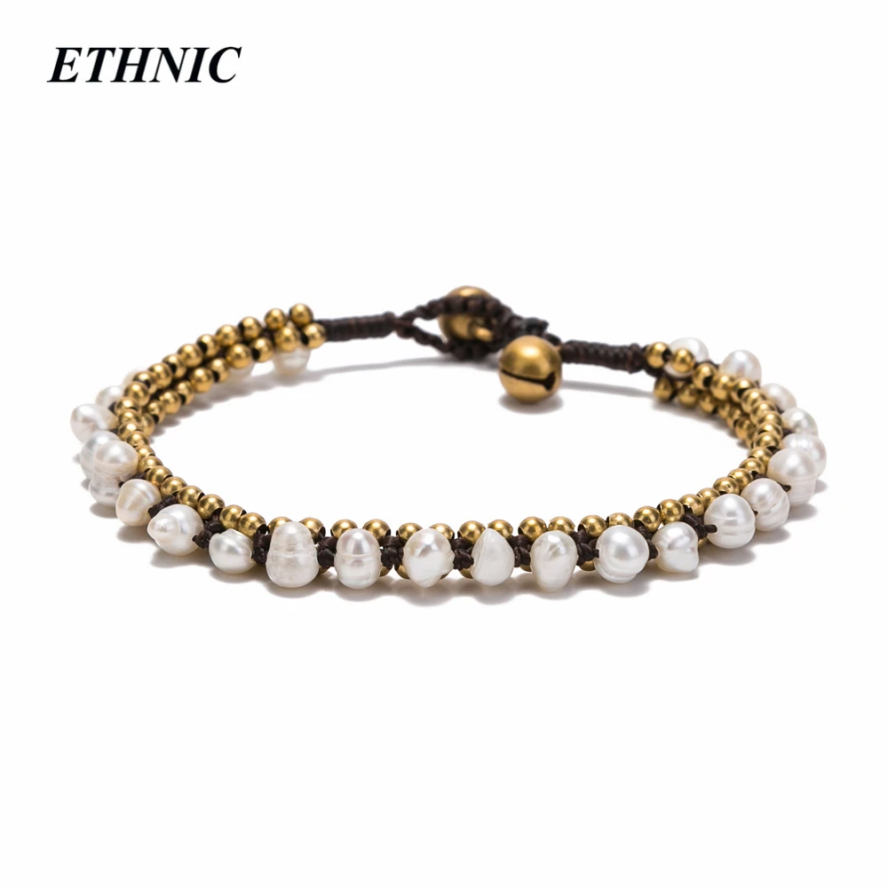 

2018 Vintage Handmade Natural Freshwater Pearl Chain Ankle Bracelet For Women Anklet Foot Chain On The Leg enkelbandje