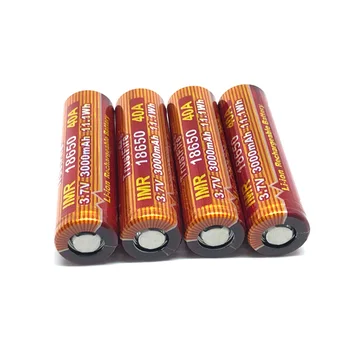 

8pcs/lot TrustFire IMR 18650 3000mAh 3.7V 40A 11.1Wh High-Rate Rechargeable Lithium Battery for E-cigarettes LED Flashlights