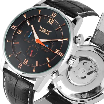 

Luxury Automatic Mechanical Watches Self Wind for Men Skeleton Watch Rome Digital Dial with Calendar Mechanical Wristwatches