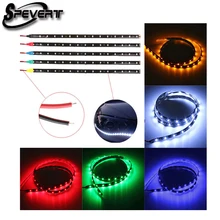 SPEVERT 11.8 inch 30 CM Waterdichte Strip Band 15 LED 3528 SMD koud Wit DC12V Auto Strip licht Rood Groen Blauw Geel Cool wit
