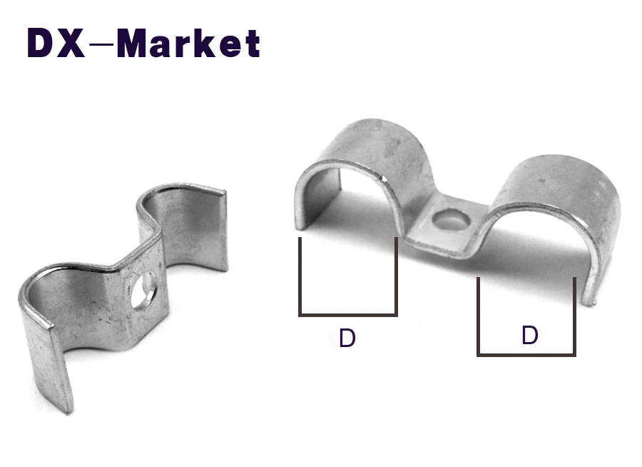 6 мм-32 мм, крепежный зажим с двойной трубкой, двойные зажимы из углеродистой стали, зажимные кабельные зажимы типа M, C007