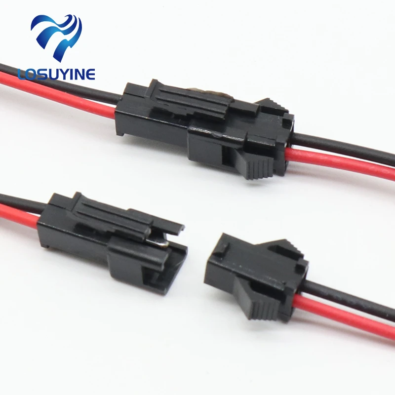 10Pairs Long JST SM Male to Female 2Pins Plug Wire Connector 15cm 10Pairs Long JST SM Male to Female 2Pins Plug Wire Connector 15cm
