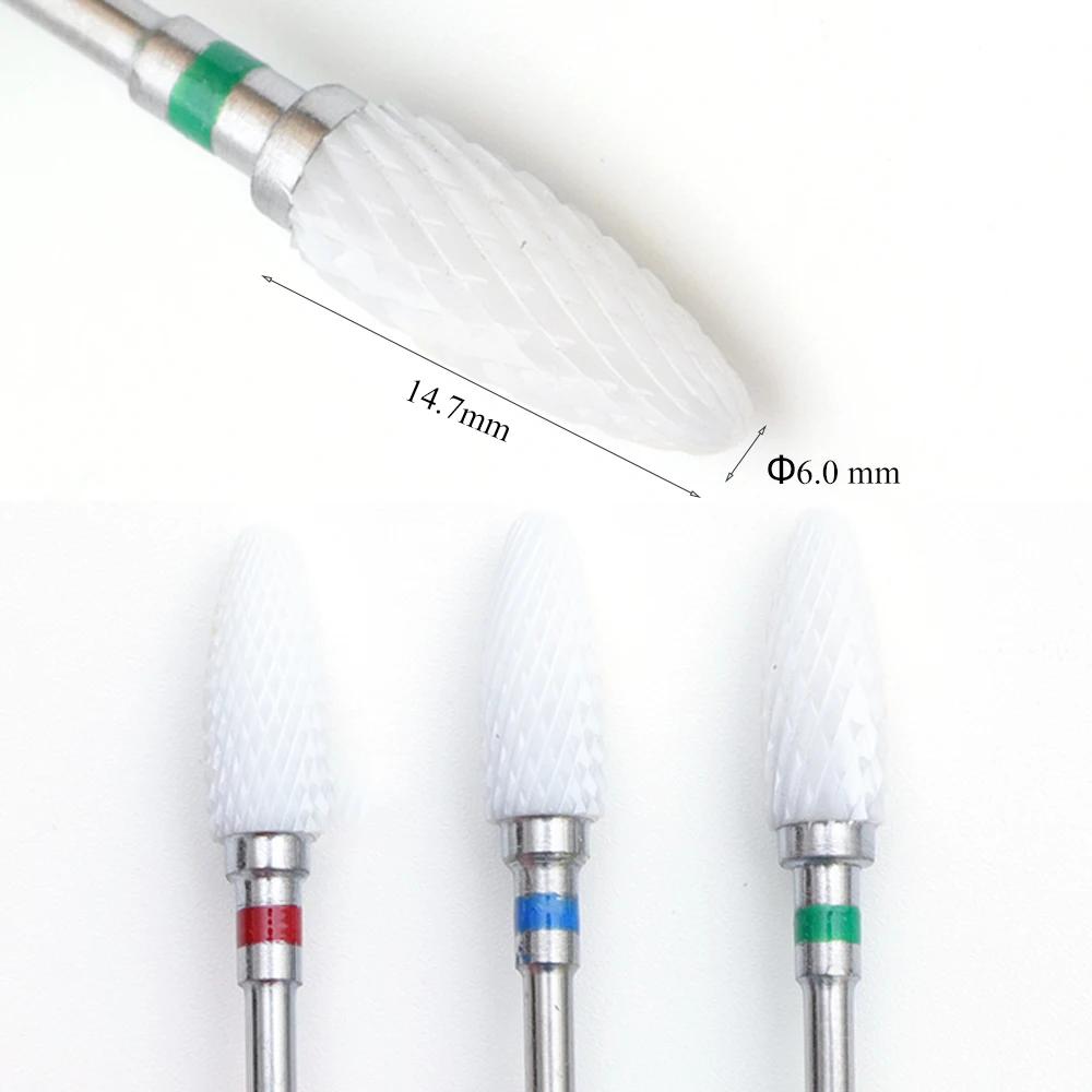 

1PCS Mushroom Ceramic Nail Drill Bit Milling Rotate Burr Cutter File for Electric Manicure Rotary Machine Nail Tools TRH0615TB