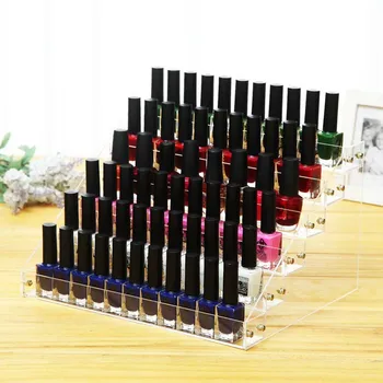 

New Promotion Makeup Cosmetic 6 Tiers Clear Acrylic Organizer Mac Lipstick Jewelry Display Stand Holder Nail Polish Rack #A205