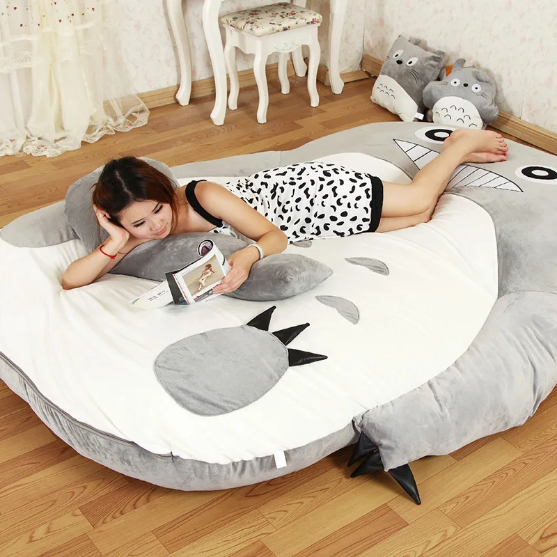 Большая односпальная и двухспальная кровать Totoro огромная матрас подушка