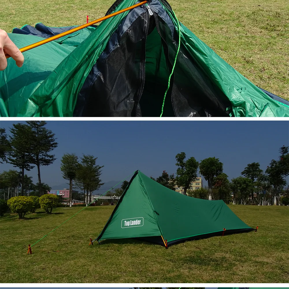 Barraca de Acampamento Torre Ultraleve Tenda Pessoa Caminhadas Montanha Mochila Impermeável Único Bivvy 20d Silicone um Homem Uma 1 18 de acampamento caminhadas montanha mochila impermeável único