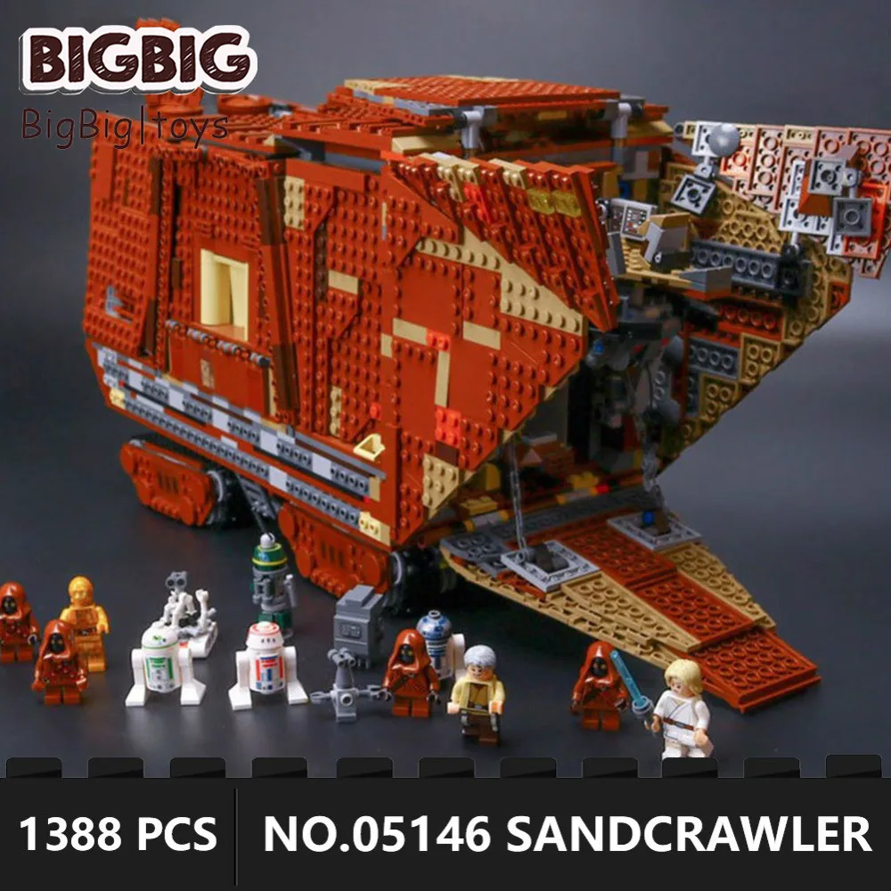 

2019 Legoingly Star War 05146 Building Blocks Bricks Desert Creeper Sandcrawler playmobil soldiers weapon Toys gifts for boys 45