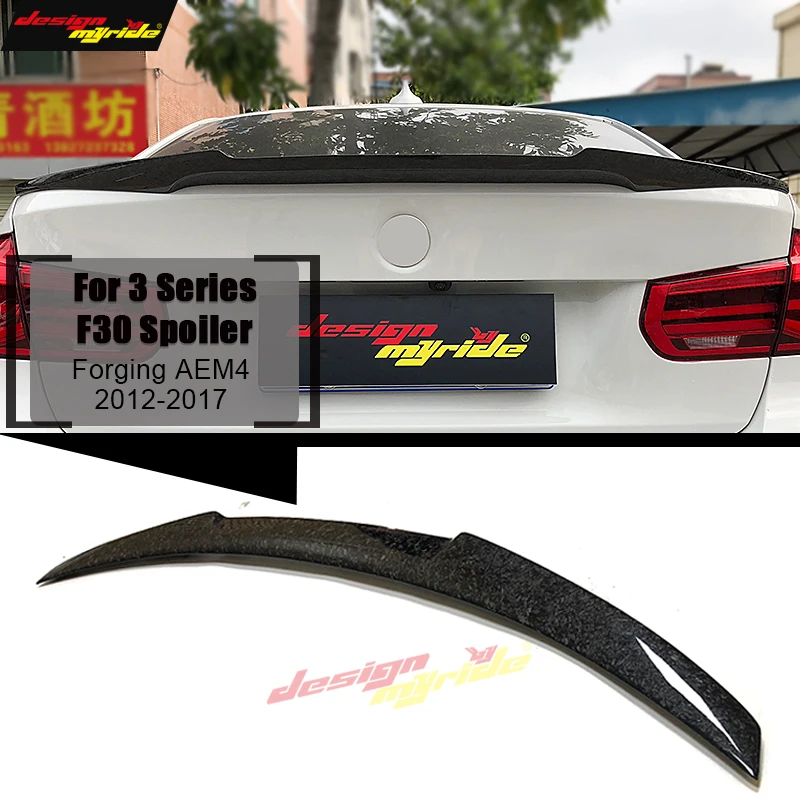 

F30 Rear Trunk Spoiler Wing Forging Carbon Fiber M4 Style For BMW 3-Series 318i 320i 325i 328d 330i 335i Tail Spoiler Wing 12-17