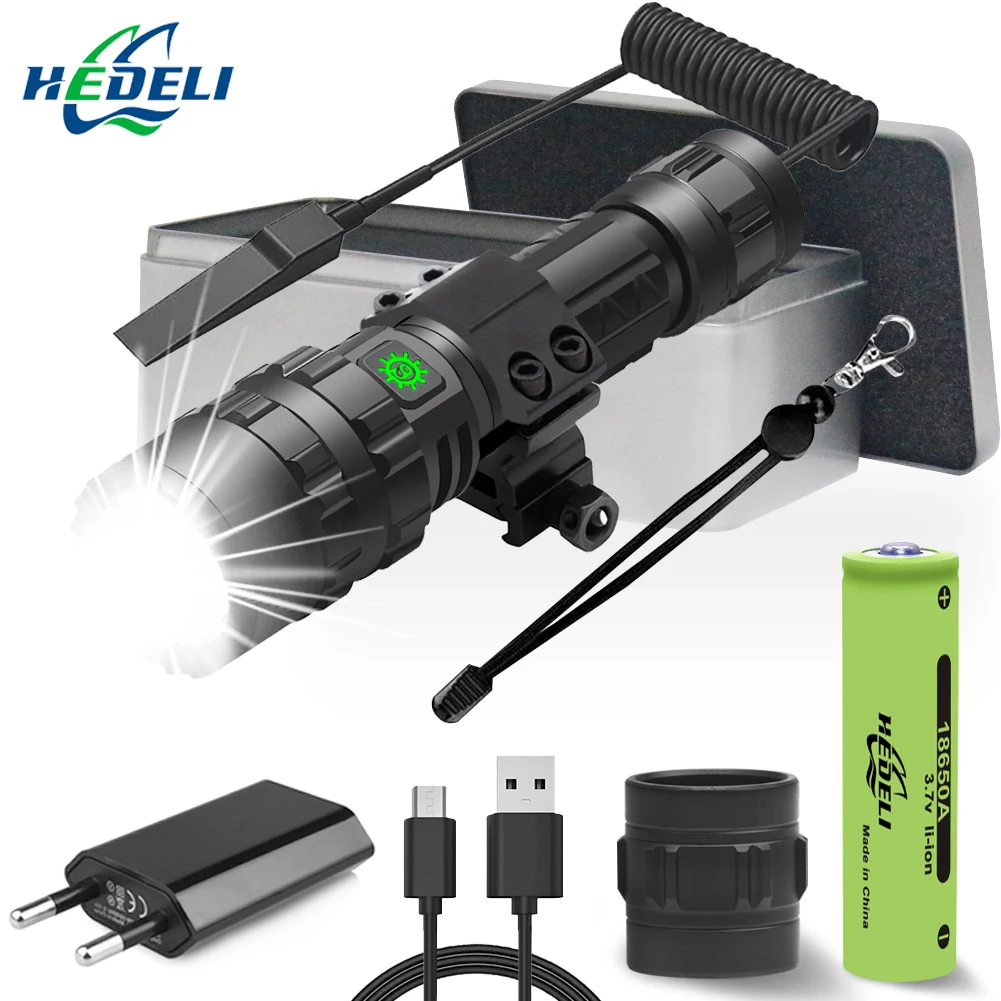 

powerful led torch tactical flashlight usb rechargeable hunting flashlight xm l2 waterproof flash light 18650 battery hand lamp