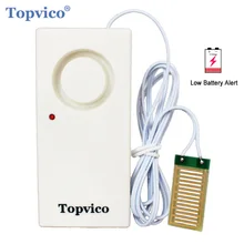Topvico датчик утечки воды детектор утечки перелива Аварийная сигнализация потопа обнаружения 130дб+ светодиодный оповещение о низком заряде батареи домашняя охранная сигнализация
