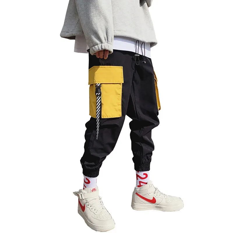 Yellow and black cargo pants Clearance