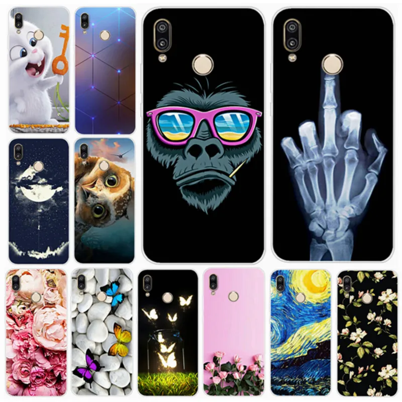 

For Huawei P20 Lite Case Silicone Nova 3e Back Cover TPU Soft Silicon Funda For Huawei P20lite 32gb 64gb 5.84" Phone Cases ky104