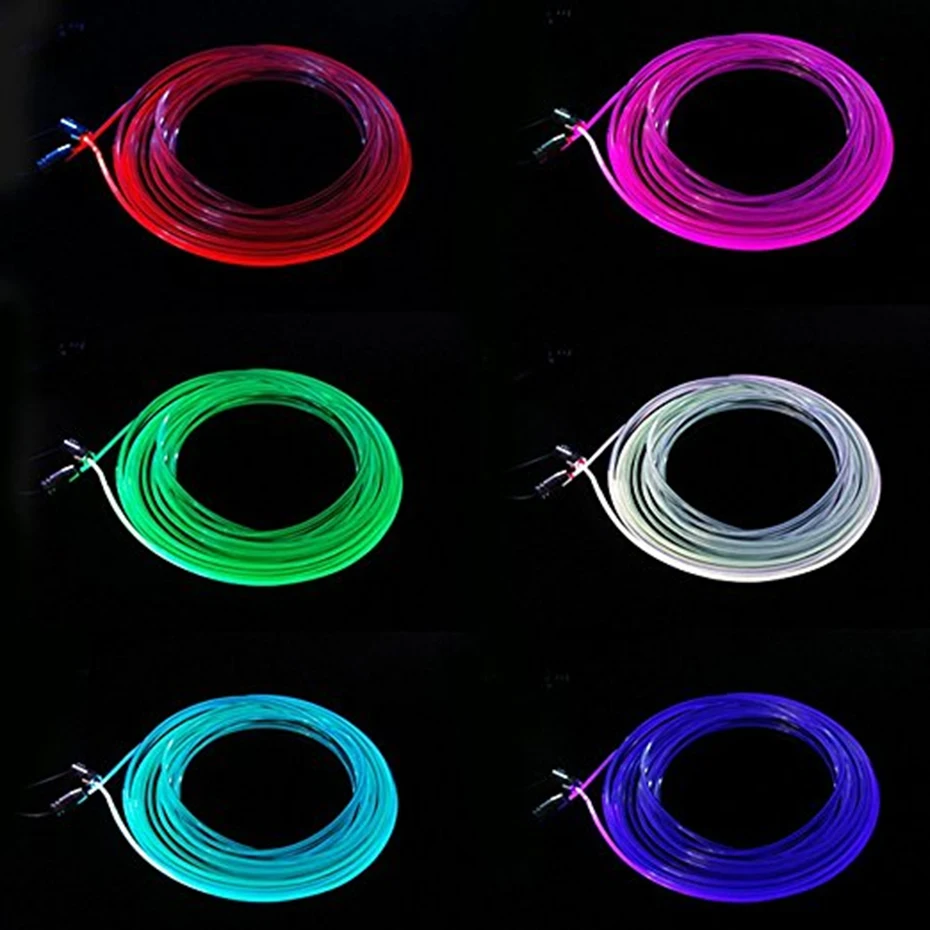 6 in1light 8 м RGB Автомобильная волоконно-оптическая атмосферная лампа приложение управление салона автомобиля свет окружающий свет Декоративная дверь доски