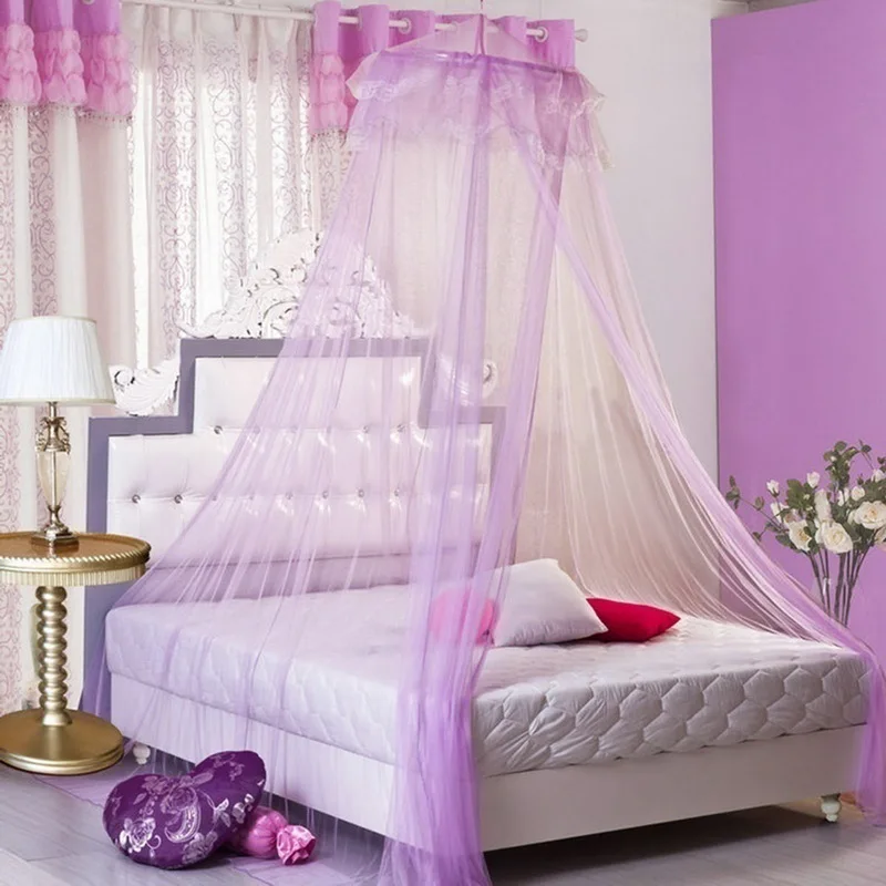 

Urijk Purple Romantic Mosquito Lace Net For Baby Curtain Bed Tent Canopy Mosquito Net For Double Bed Mosquito Repellent Tent