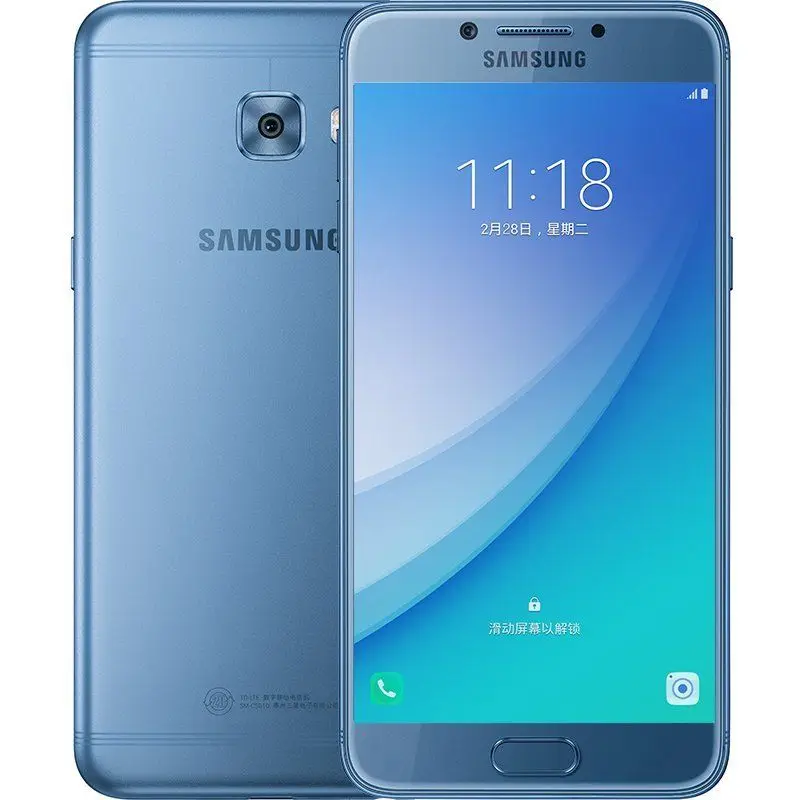 Samsung Galaxy C5 Pro C5010, разблокированный LTE мобильный телефон с двумя sim-картами, Восьмиядерный, 5,2 дюймов, 16 МП ram, 4 Гб rom, 64 ГБ, отпечаток пальца, NFC