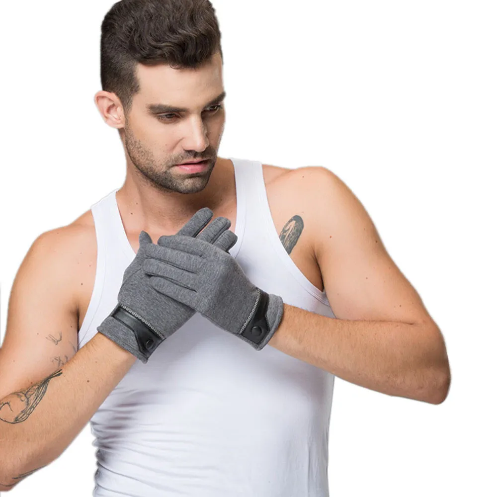 Зимние мужские полный палец согреться сенсорный экран для смартфона кашемировые перчатки удобные Перчатки L50/1225