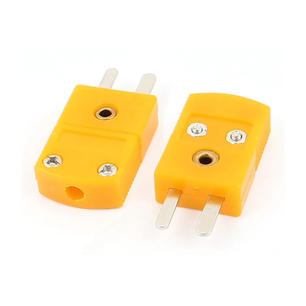 

2 Pcs K Type Thermocouple Wire Min i Connectors plug Thermocouple Temperature Sensors New