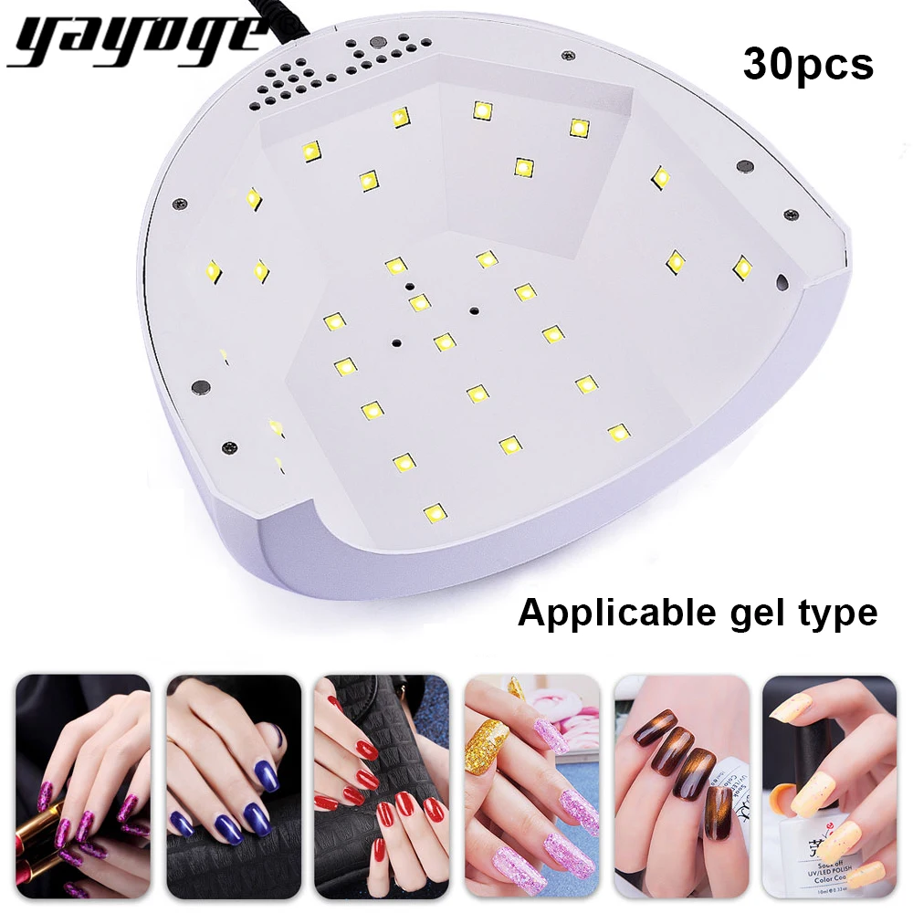 

YAYOGE 24/48W Nail Dryer for Gel Varnish with 30pcs LEDs Battery Choice Fast high power 4