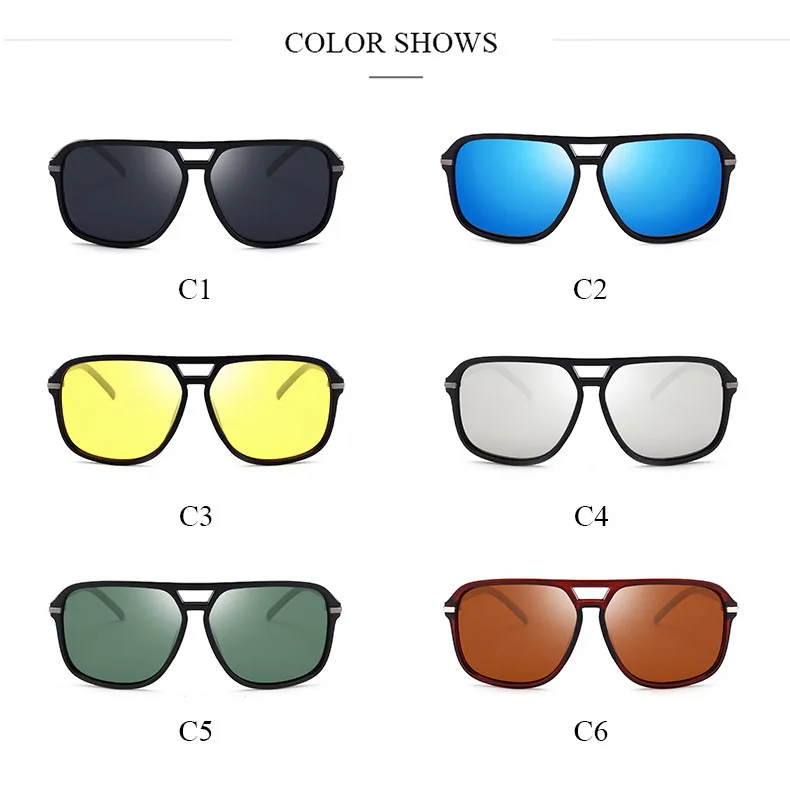 Jsooyan поляризационные солнцезащитные очки Мужские квадратные брендовые дизайнерские солнцезащитные очки ретро желтые очки ночного видения мужские очки для вождения