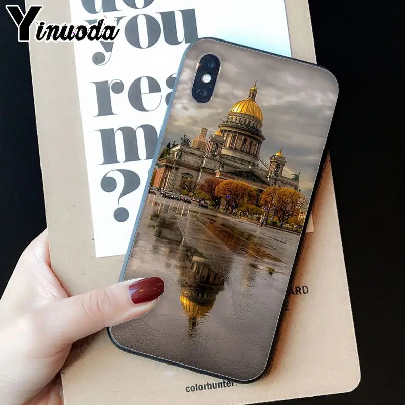 A11 Yinuoda, чехол для телефона с изображением ночного телефона из Российской Федерации, в Москву, с изображением СПб, для Apple iPhone 8, 7, 6, 6S Plus, X, XS, MAX, 5, 5S, SE, XR, чехол - Цвет: A11