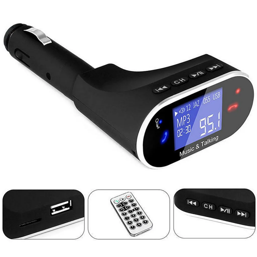 Bluetooth FM передатчик hands-free автомобильный комплект автомобильный аудио MP3 плеер 3.1A кабель для быстрой зарядки USB для автомобиля Зарядное устройство
