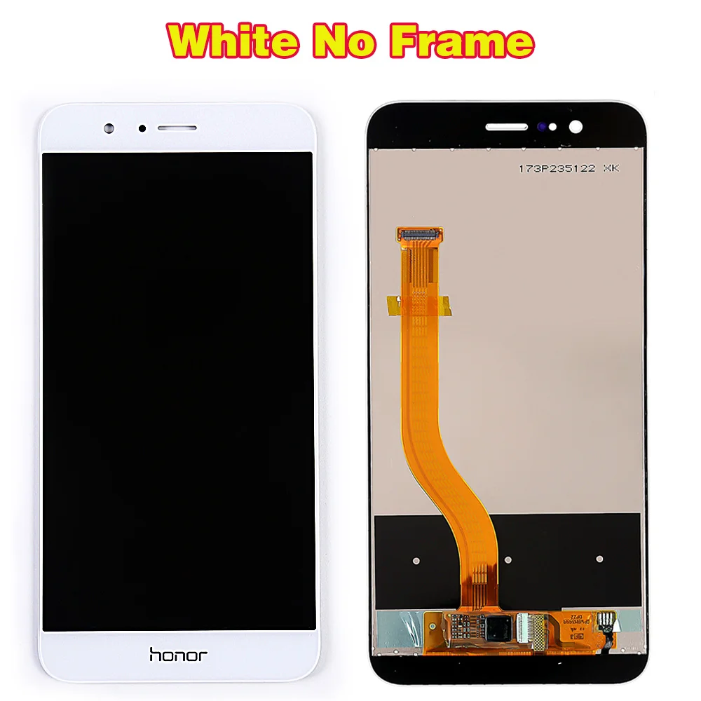 Huawei Honor 8 Pro ЖК-дисплей huawei V9 DUK-L09 DUK-AL20 сенсорный экран 5,7 дюймов дигитайзер сборка рамка бесплатные инструменты стеклянная пленка - Цвет: White Without Frame