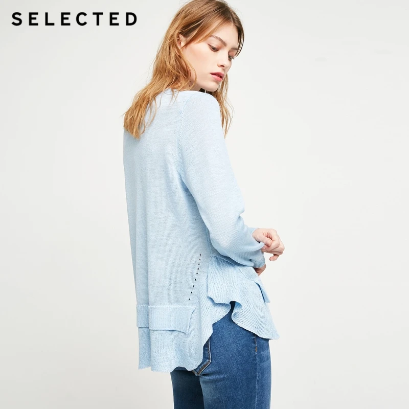 SELECTED Women's Winter Stretch Pure Color Knitted Sweater S|418124511