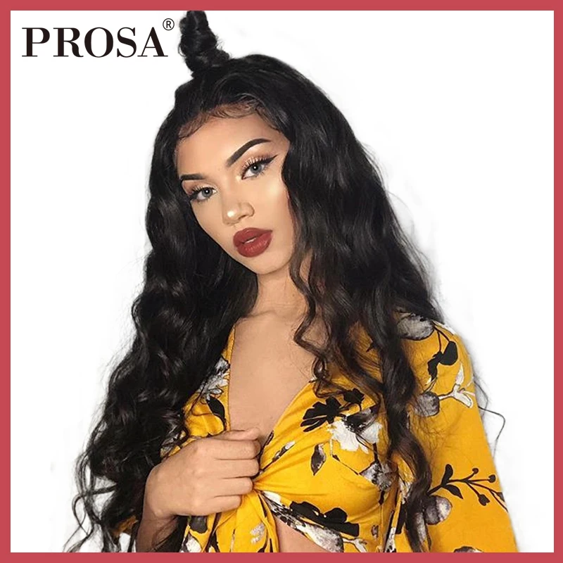 

13X6 Lace Front Human Hair Wigs For Women Black 250 Density Body Wave Lace Front Wigs Brazilian Lace Wig Pre Plucked Prosa Remy