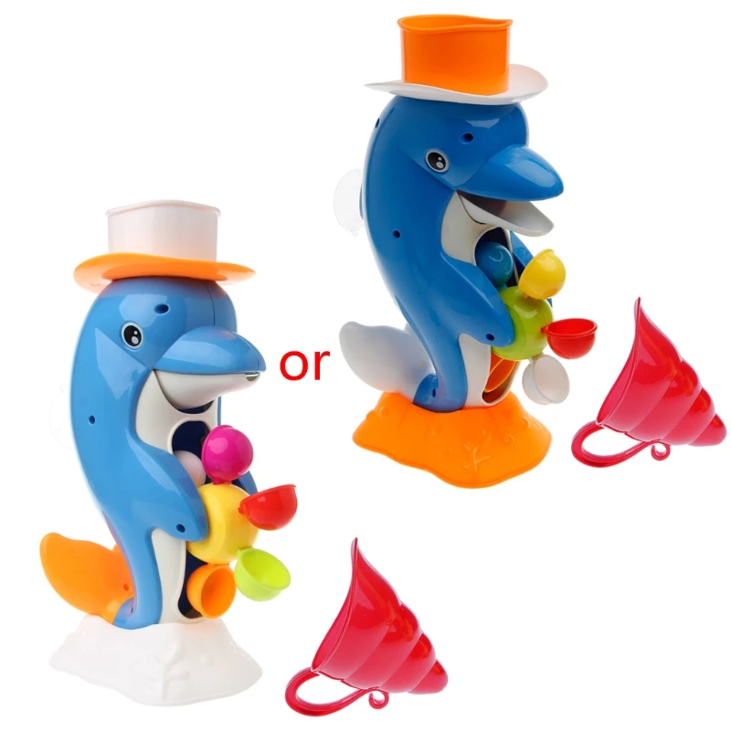 

Hot Cute Dolphin Bath Shower Wheel Toy Baby Kids Water Spraying Tool Bathroom Gift